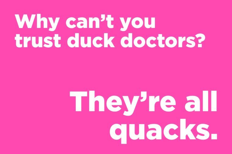Funny jokes to tell - duck doctors