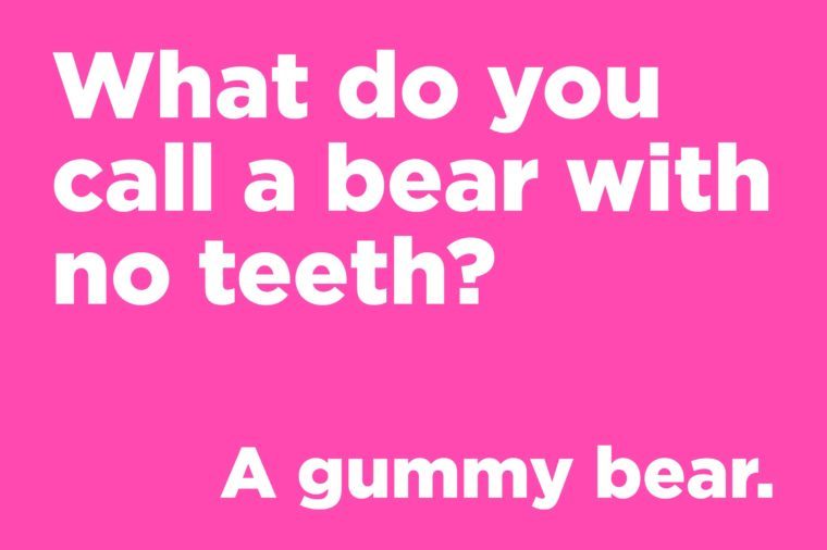 Funny jokes to tell - what do you call a bear with no teeth?