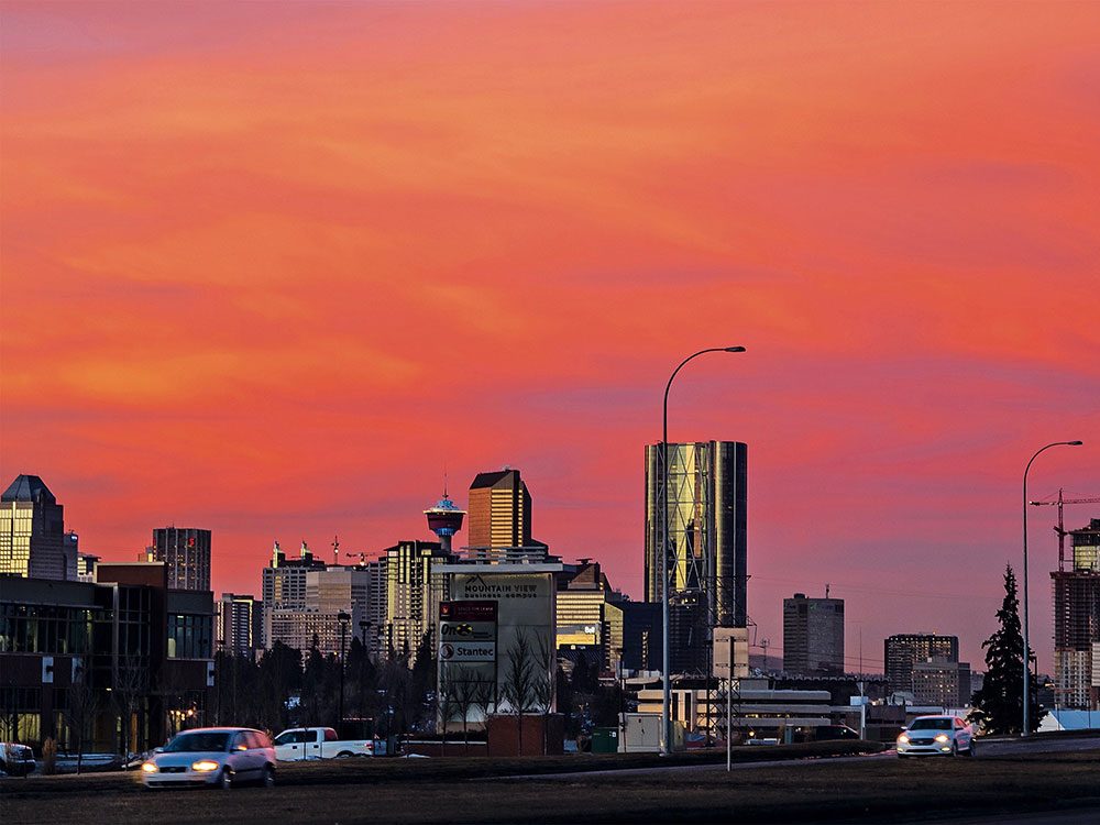 Gorgeous sunset in Calgary