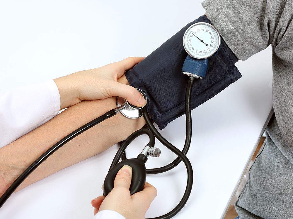 The position of your arm can affect your blood pressure reading