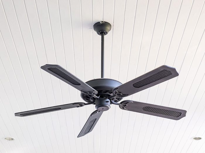 Use a pillowcase to dust ceiling fan blades