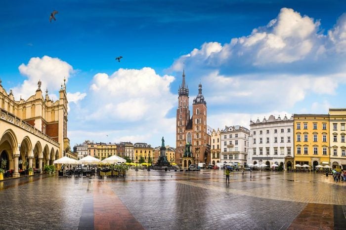 Krakow - Poland's historic center, a city with ancient architecture.
