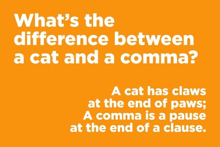 What's the difference between a cat and a comma?