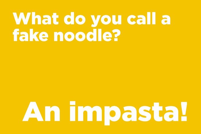 What do you call a fake noodle?