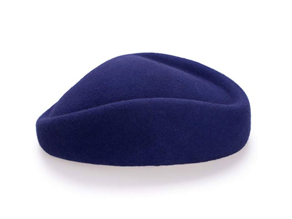 Blue pillbox hat