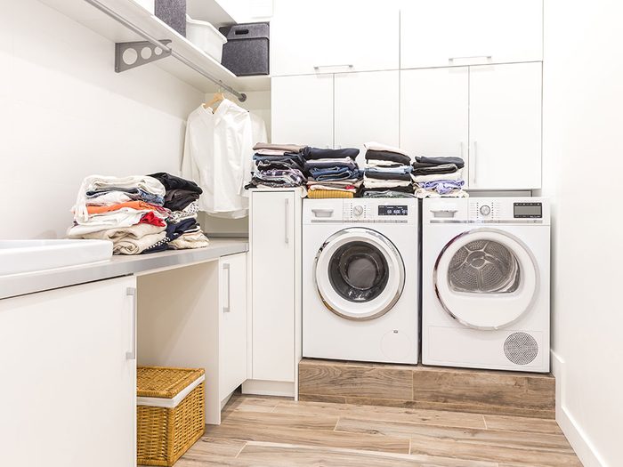 Use coffee cans in the laundry room