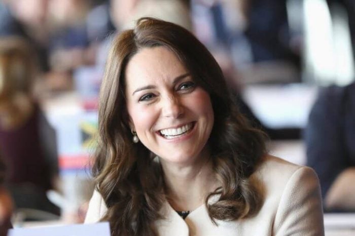 Catherine Duchess of Cambridge takes part in a Commonwealth Quiz in which athletes, coaches and supporters are questioned on their knowledge of the Commonwealth, during their visit to the Copperbox Arena, Stratford