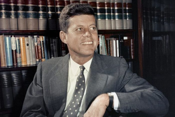 JOHN F. KENNEDY John F. Kennedy (D-Mass.) the Senator from Massachusetts, in his Washington, D.C. office
