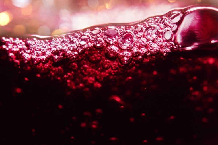 Red wine close-up