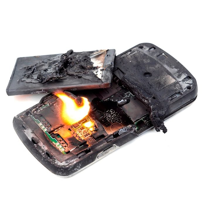 Smartphones burned