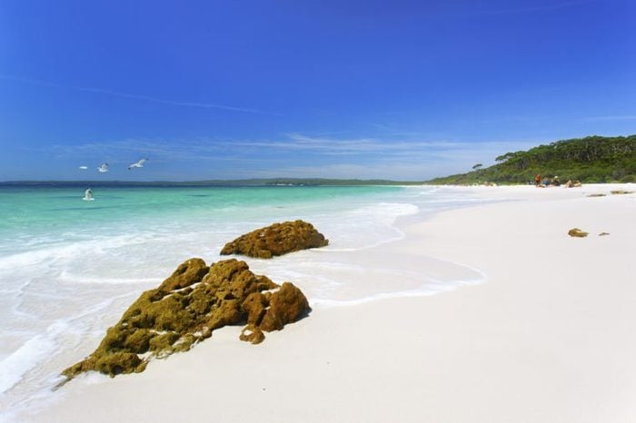 The white sands of Hyams Beach, NSW.