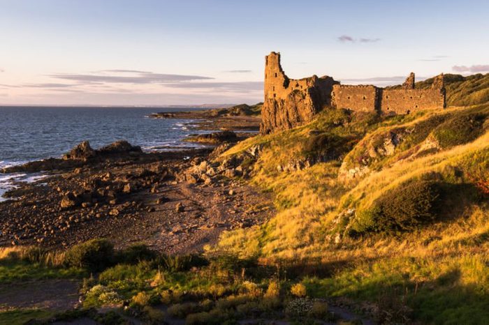 Dunure Castle at Sunset