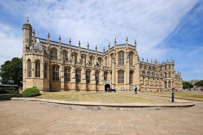 WINDSOR, ENGLAND, UK - JULY 7: St George’s Chapel, built in the 14th century a place of worship for Queen Elizabeth II and the burial place of her mother, Queen Elizabeth as seen on July 7, 2017.