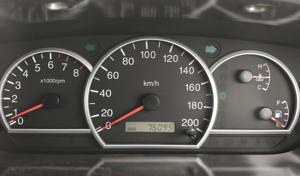 speedometer with rpm and km meter