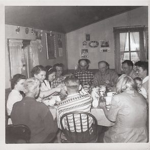 1950s Christmas - Zelinski family dinner in 1956