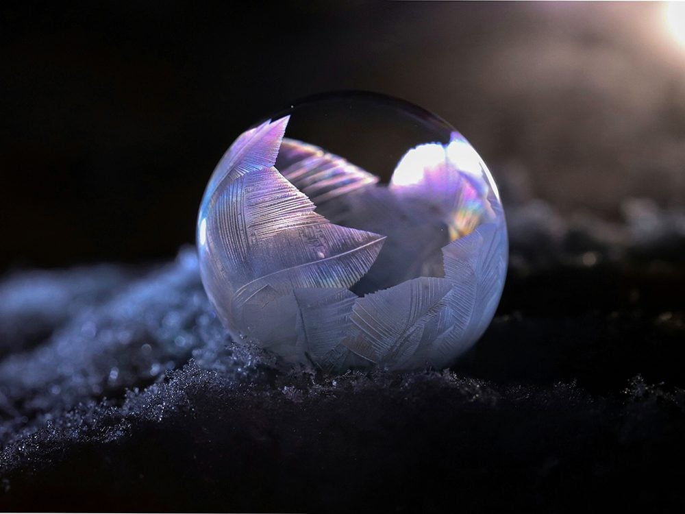 Frozen bubbles photography