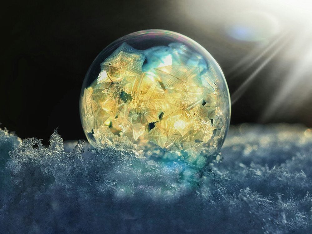 Frozen bubbles photography