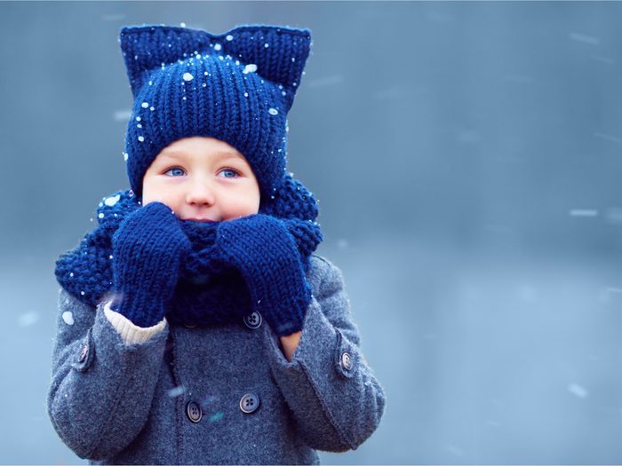 Kid in winter outfit
