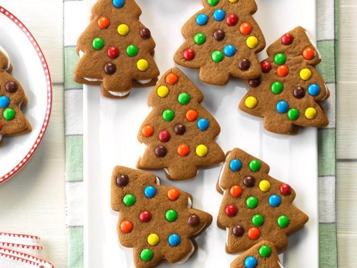 Christmas cookie recipes - Gingerbread sandwich trees