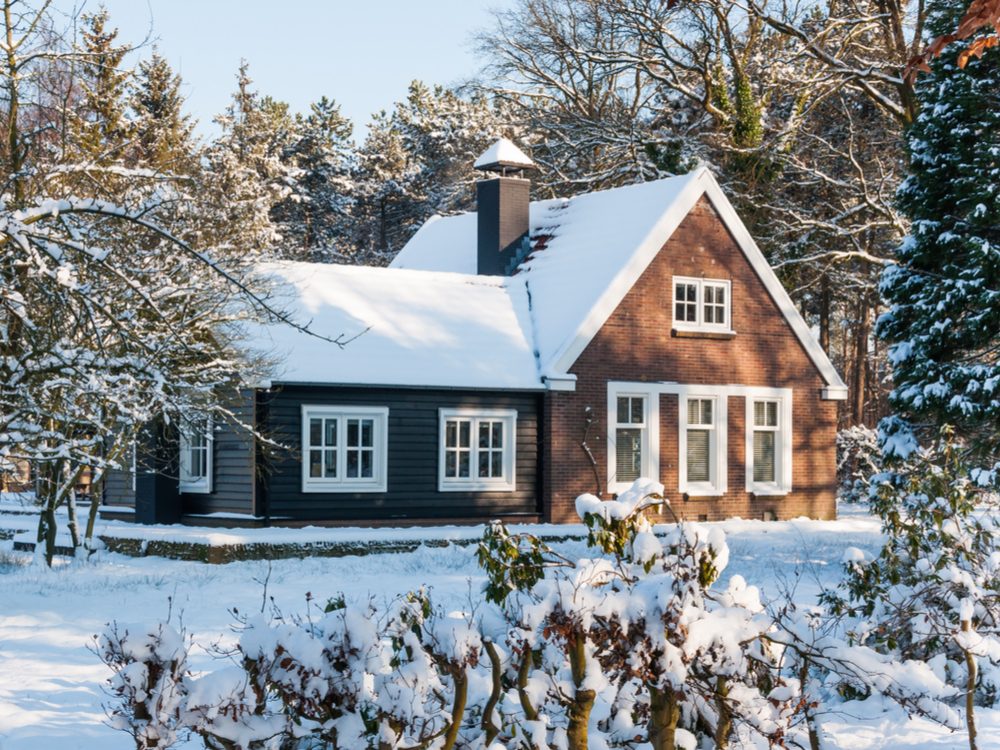 Beautiful home during winter