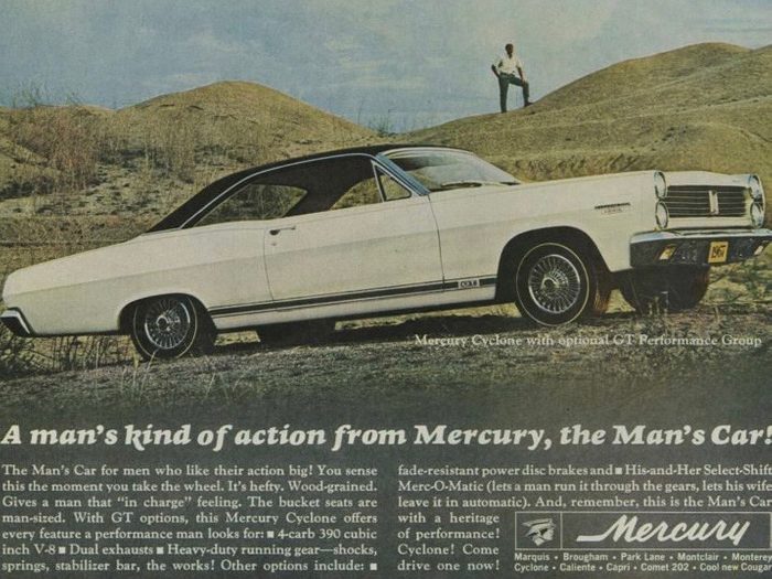Vintage car advertisement