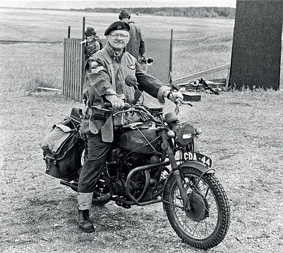 WWII-era vintage motorcycle replicas