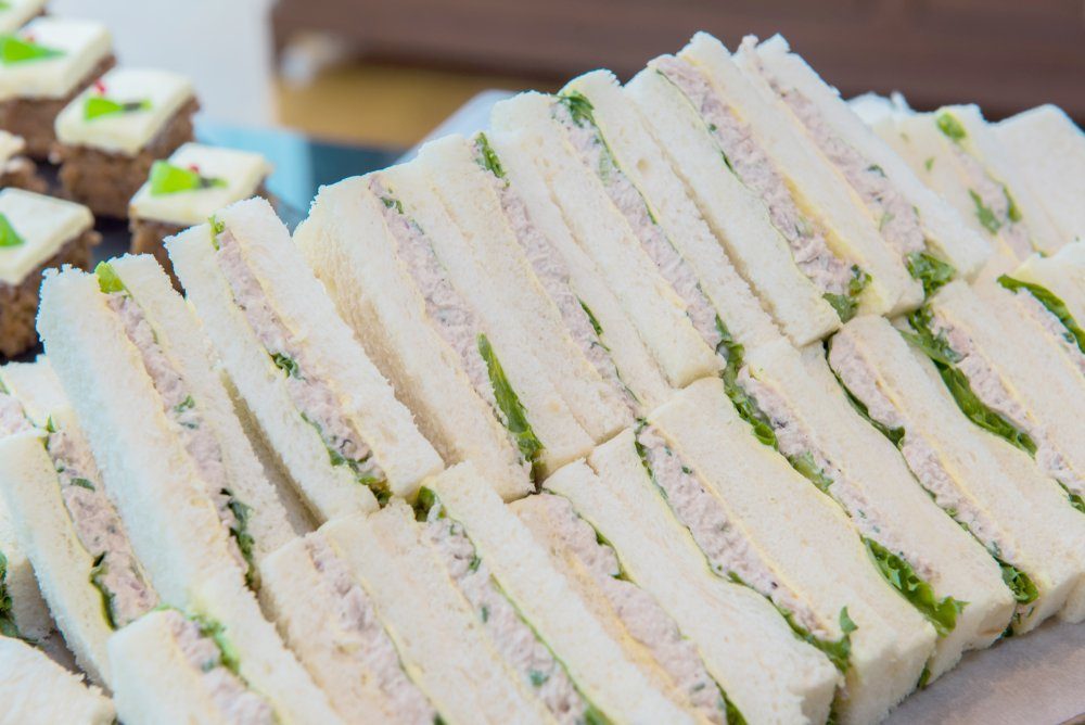 Tuna Sandwich Salad with white bread for coffee break