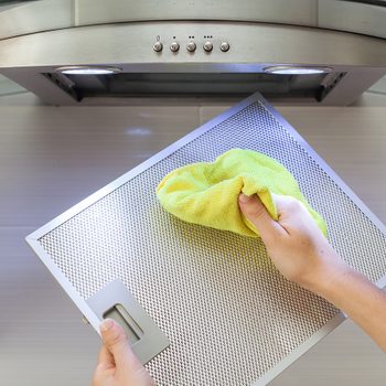 How to clean grease from range hood