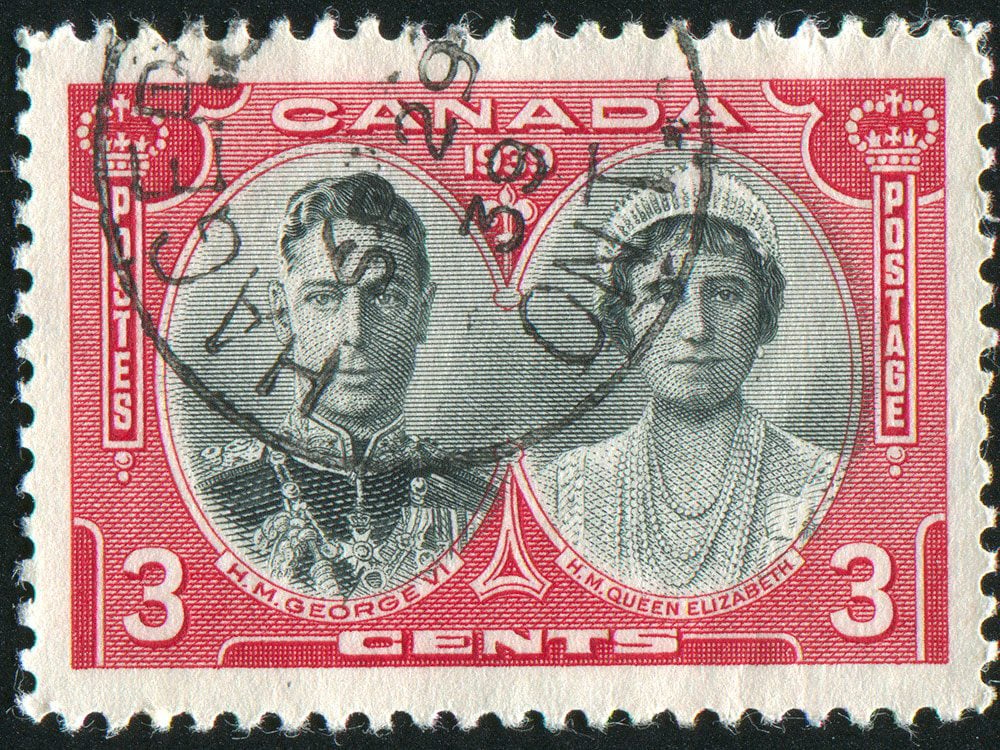Living in Canada - Vintage Canada postage stamp