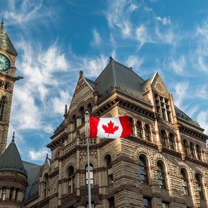 Moving to Canada - Canada flag at Toronto City Hall