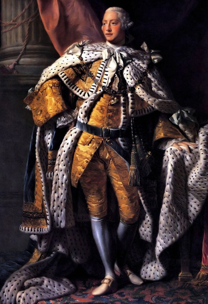 History George III in Coronation Robes. George III 1738-1820, King of Great Britain 1760-1820. Portrait by Allan Ramsay (1713-1784)