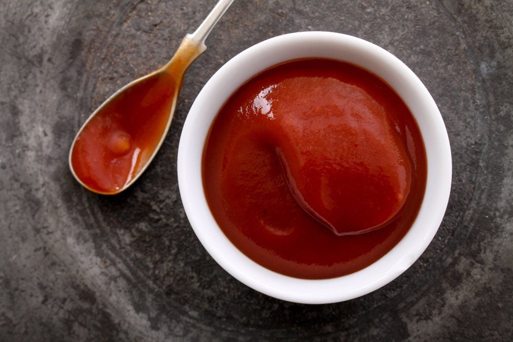 fresh tomato ketchup in dish