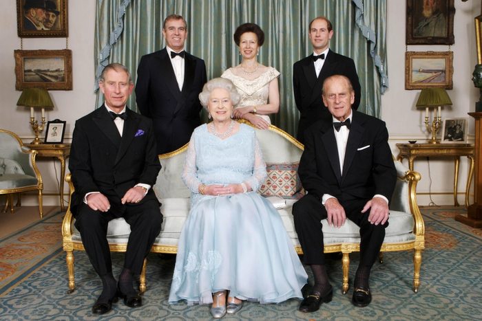 Queen Elizabeth II and Prince Philip with members of their family on the occasion of a dinner hosted to mark their forthcoming Diamond Wedding Anniversary, Clarence House, London, Britain - 18 Nov 2007