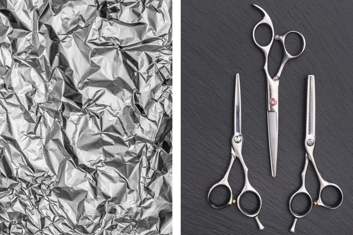 aluminum foil hacks - sharpen scissors