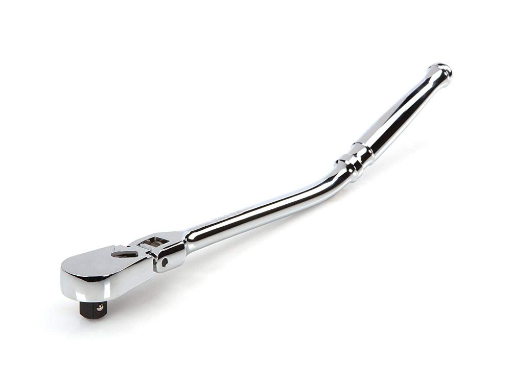 Bent-handle flex ratchet