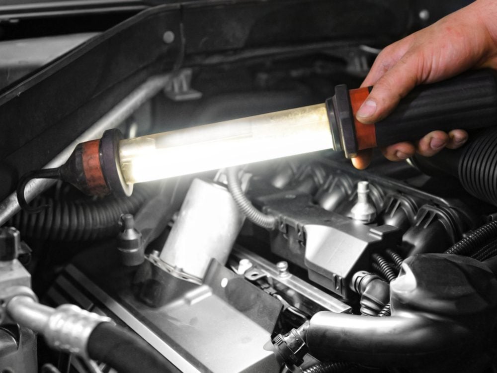 Hood light for car engine