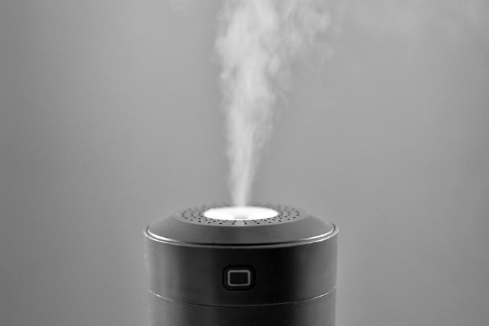 Vapor coming from electric air humidifier.