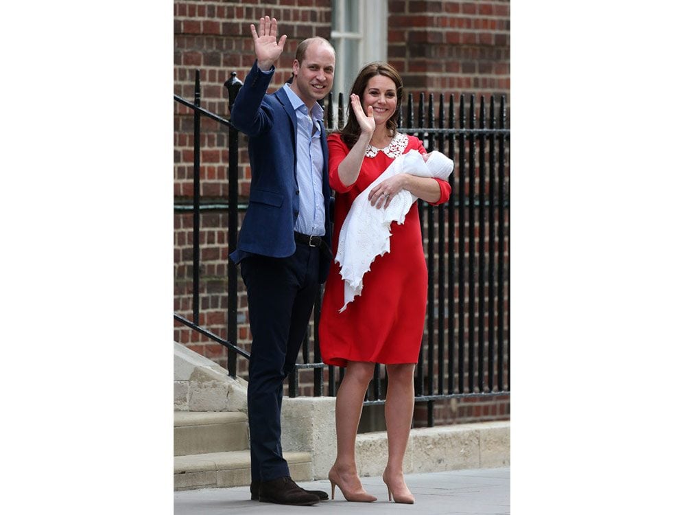 Prince William and Kate Middleton with Prince Louis