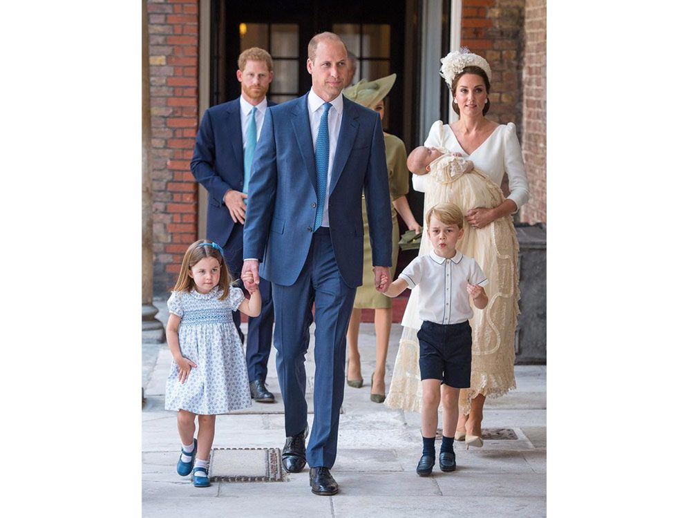 Prince William and Kate Middleton with their family