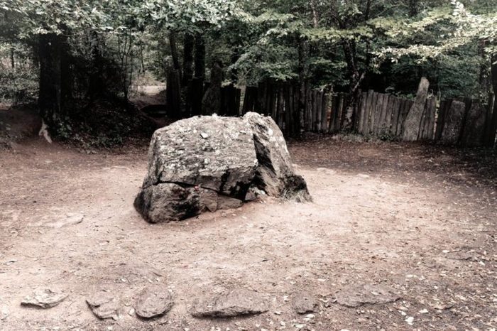 Tomb of Merlin in Broceliande Forest - Paimpont Forest - Brittany - France