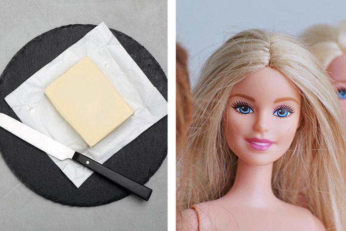 butter hacks - remove marks from a doll