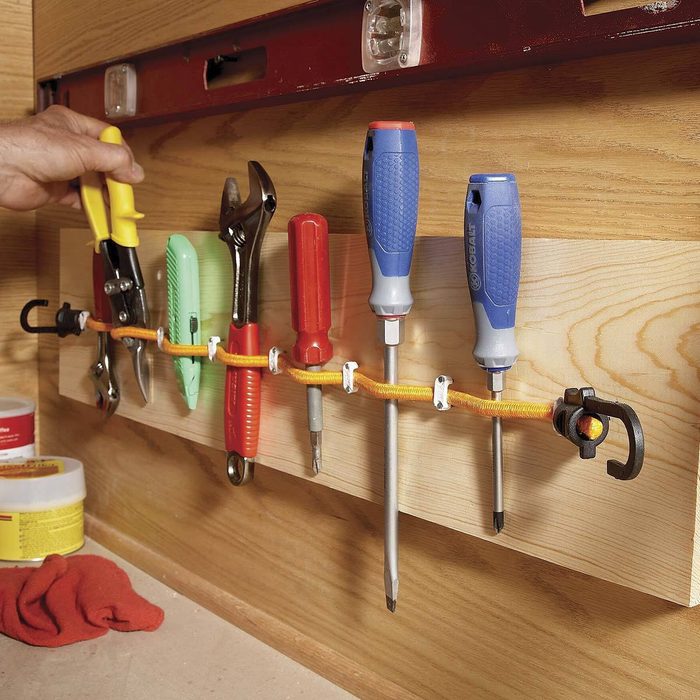 Elastic-cord tool holder bungee cords