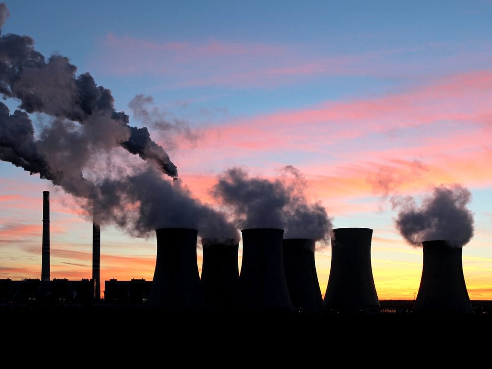 Carbon emissions from power plant