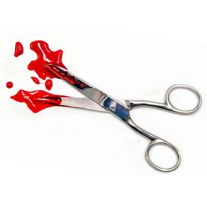 Bloody scissors