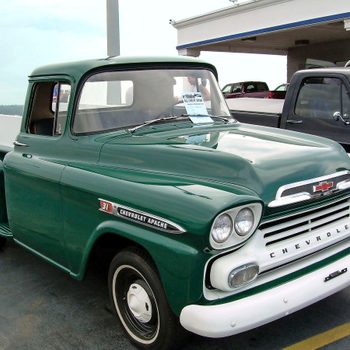 Old trucks - green chevy vintage apache