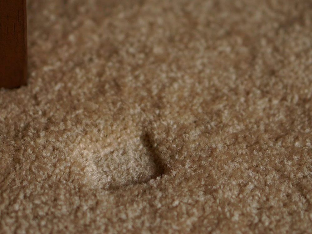 Furniture dents in your carpet
