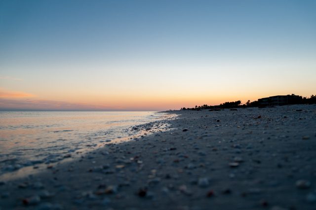 Sunset over Sanibel Island, Florida, USA 