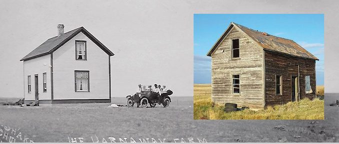Prairie farmhouse - then and now