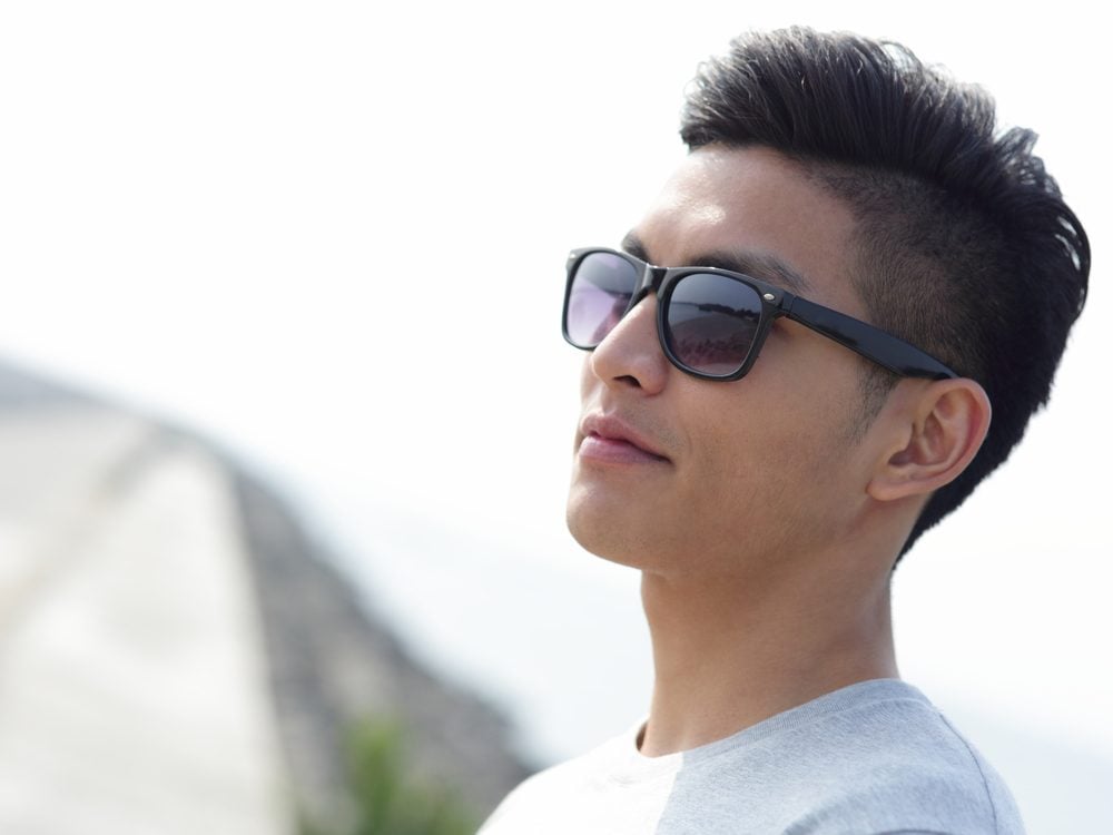 eye care tips - Asian man with sunglasses