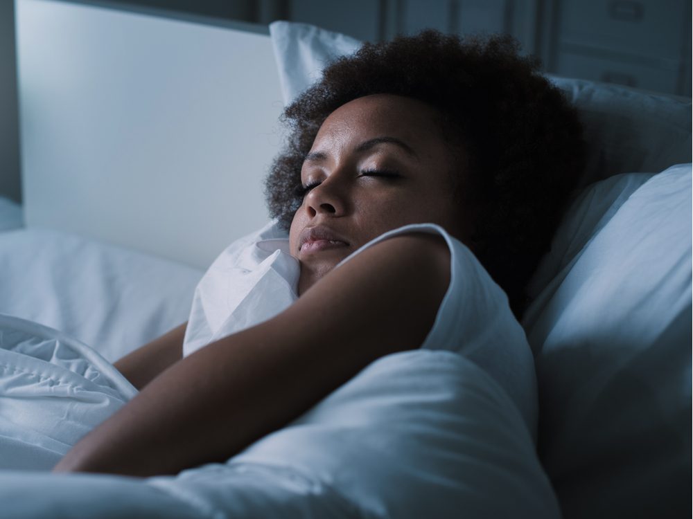 eye care tips - Woman sleeping at night